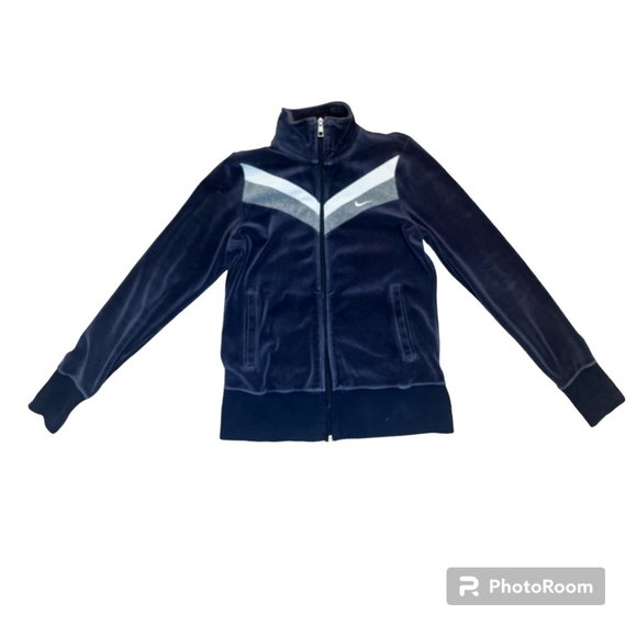 EUC Women's Nike Athletic Department Velour Track Zip Up Jacket - Medium - Picture 2 of 4